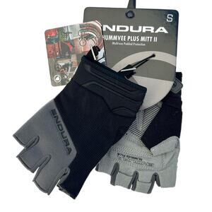 Endura Fingerless Cycling Glove Bike Hummvee Plus Mitt‎ II Black Gray Size Small